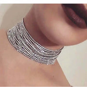 Luxury Rhinestone Choker Crystal Maxi Statement Necklace 2024 Multilayer Wedding Chokers Necklace Fashion Jewelry Accessories