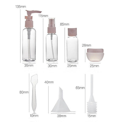 Skin Care Bottle Bath And Wash Portable Set