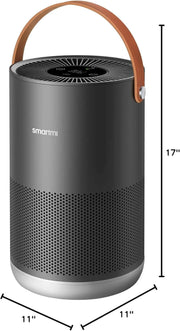 Air Purifiers for Home, Works with Homekit Alexa, Smart Air Purifier with Handle, Auto Mode, 19Db, 0.08 Μm Particles Captured, P1 Dark Grey