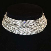 Luxury Rhinestone Choker Crystal Maxi Statement Necklace 2024 Multilayer Wedding Chokers Necklace Fashion Jewelry Accessories