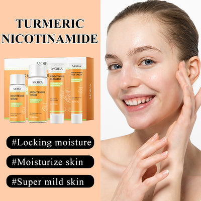 Full English Turmeric Nicotinamide Whitening Skin Care Kit Toner And Lotion 4-piece Set