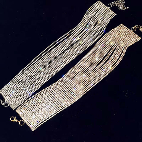 Luxury Rhinestone Choker Crystal Maxi Statement Necklace 2024 Multilayer Wedding Chokers Necklace Fashion Jewelry Accessories