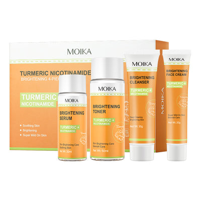 Full English Turmeric Nicotinamide Whitening Skin Care Kit Toner And Lotion 4-piece Set