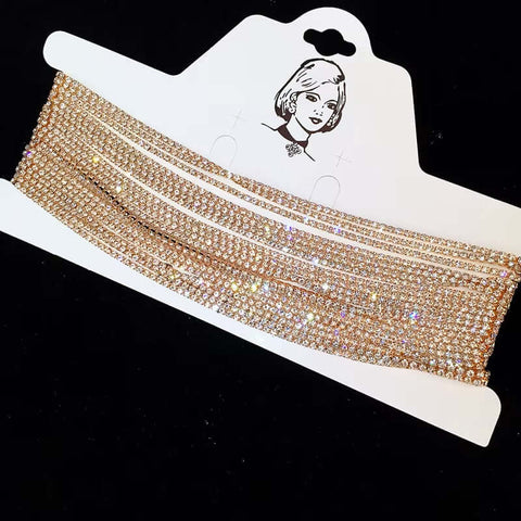 Luxury Rhinestone Choker Crystal Maxi Statement Necklace 2024 Multilayer Wedding Chokers Necklace Fashion Jewelry Accessories