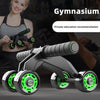 Four Wheeled Abdominal Wheel Ab Roller Non-slip Arm Waist Exercise Core Workout Muscles Training Body Building Fitness Equipment