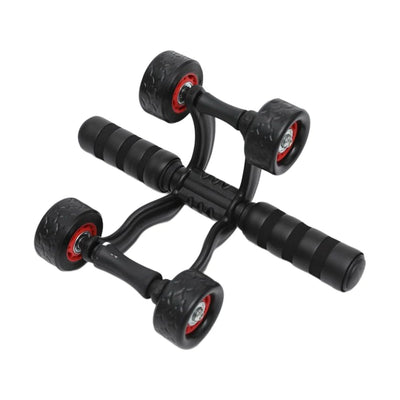 Four Wheeled Abdominal Wheel Ab Roller Non-slip Arm Waist Exercise Core Workout Muscles Training Body Building Fitness Equipment