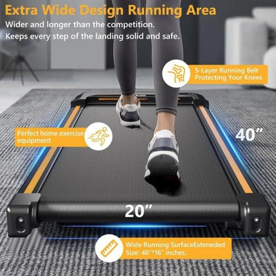 Under Desk Treadmill, 2 in 1 for Walking and Jogging, Treadmill with Remote Control Lanyard, 2.5HP Low-Noise in LED Display