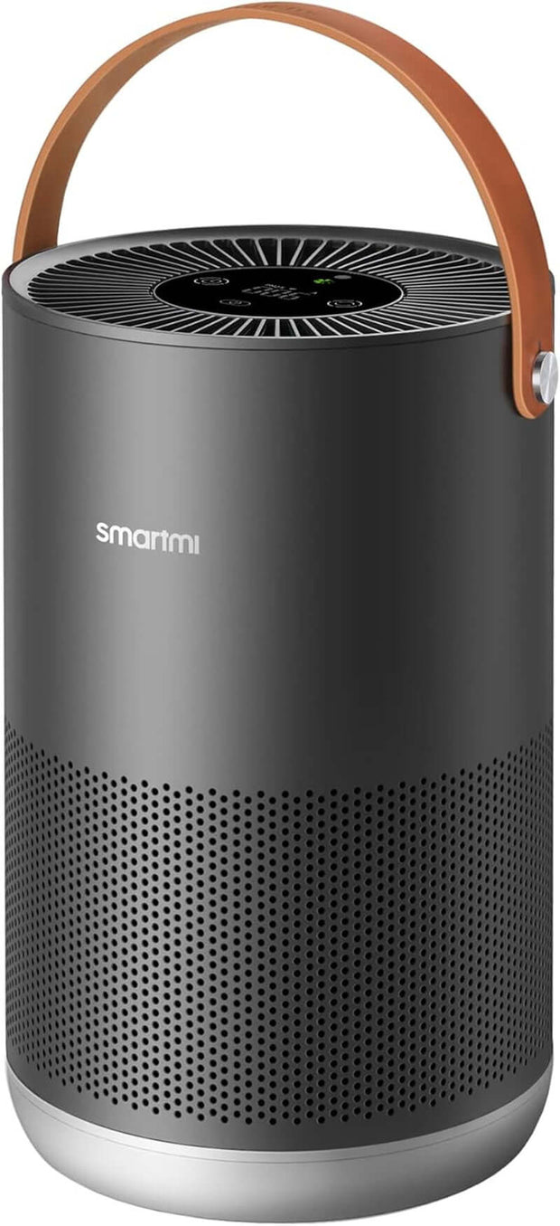 Air Purifiers for Home, Works with Homekit Alexa, Smart Air Purifier with Handle, Auto Mode, 19Db, 0.08 Μm Particles Captured, P1 Dark Grey